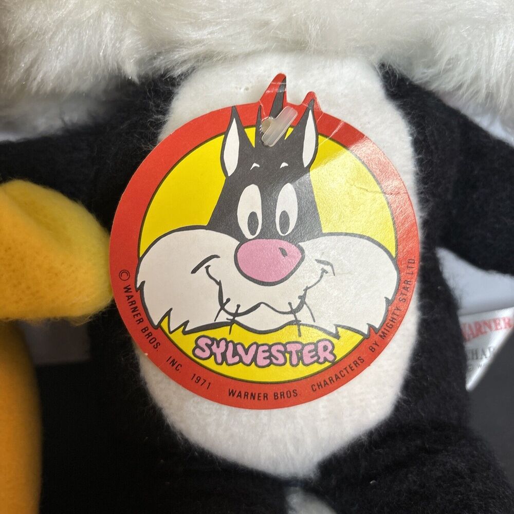 Warner bros Characters Tweety And Sylvester Plush By Mighty Star 1971 - Picture 3 of 8